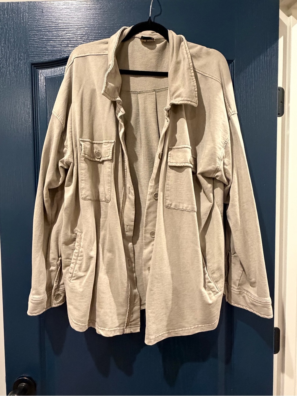 ARULA Taupe Utility Jacket with Front Pockets